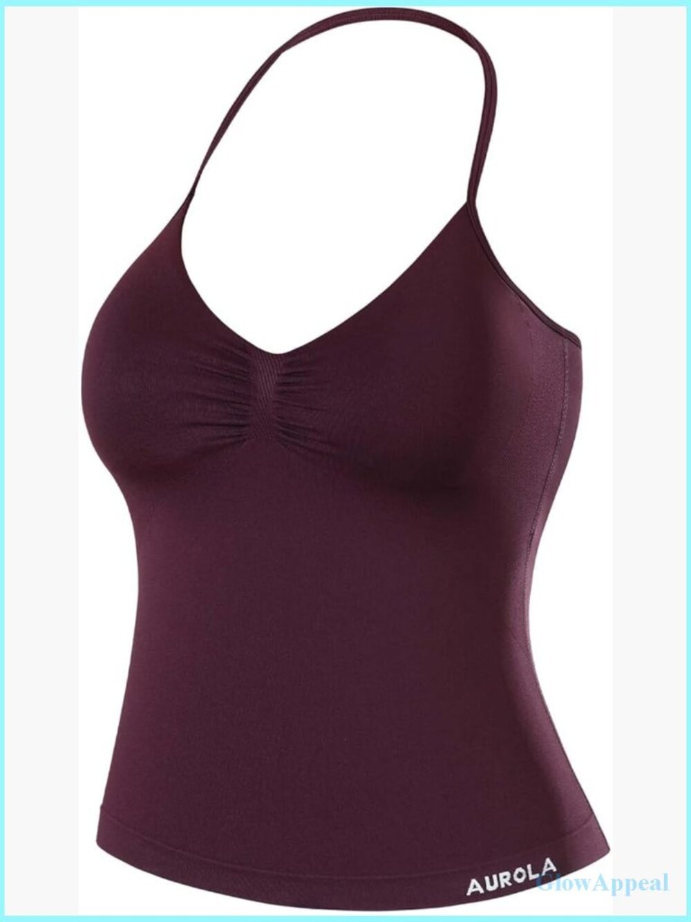 Strappy Halter Neck Workout Top with Removable Pads Longline